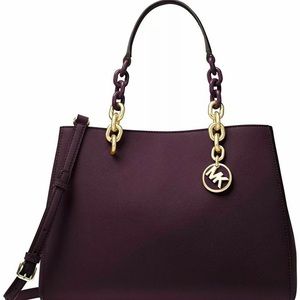 Michael Kors 'Cynthia' Leather Satchel